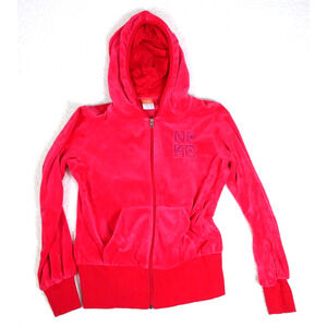 Nike The Athletic Dept Jacket Womens Pink Zip Up Hoodie XL Velour Soft Retro